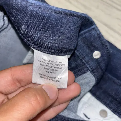 Lila Ryan Womens Size 27 Marielle High Rise Micro Flare Clean Dark NWT