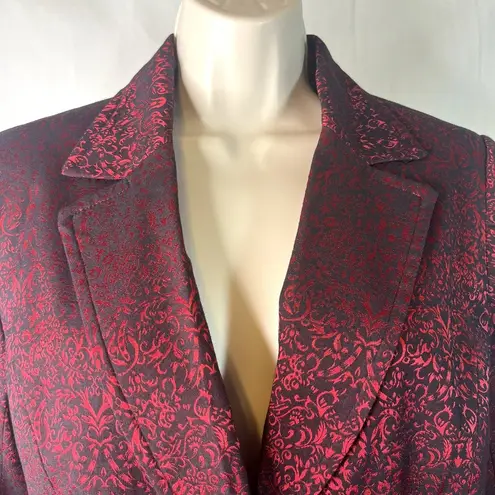 Apt. 9  Fancy Red Damask Dress Blazer Womens Size 12