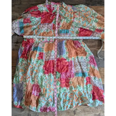 JODIFL Patchwork Bohemian Midi Dress, Size M