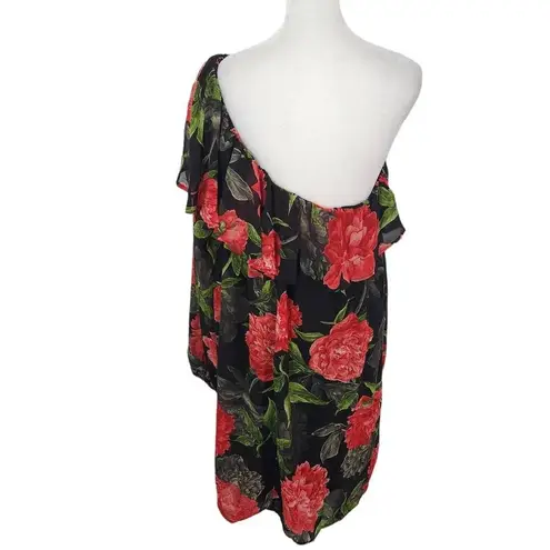 ee:some Red Floral One Shoulder Dress NWT Size Large Wedding Guest Dress
