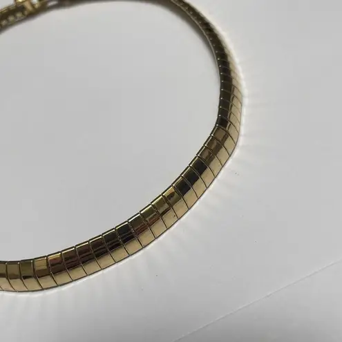 Trifari Signed Necklace Gold Tone Choker