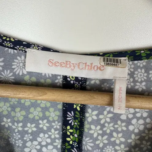 See By Chloe See by Chloe Womens Floral Puff Sleeve Shift Dress Sz 38 (US 6) Flowy Office