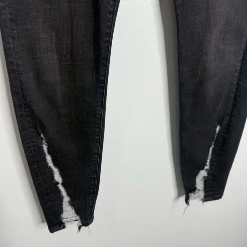 Stitch Fix Liverpool Abby High Rise Ankle Skinny Shredded Hem Alpine View 4/27 Black