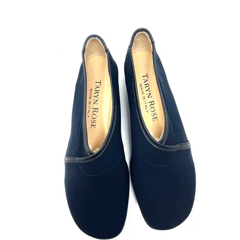 Taryn Rose  KELSEY DEMI WEDGE COMFORT in navy fabric sz 34