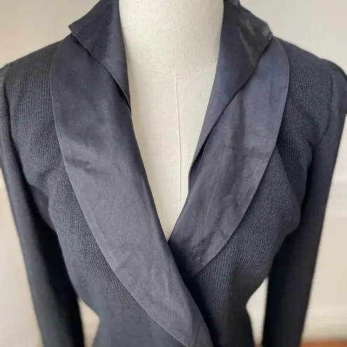 St. John Santana Knit Day To Evening Double Breasted Sweater Remove Collar Cuff 2