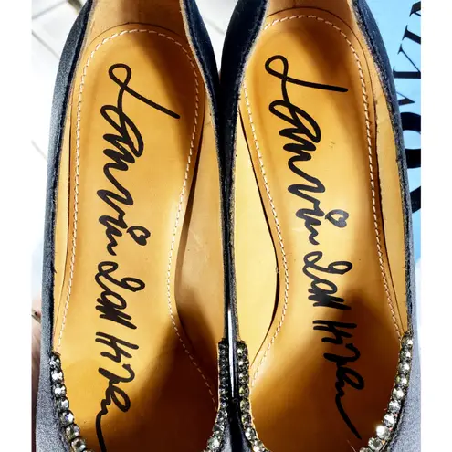 Lanvin Paris Silk & Crystal High Heels