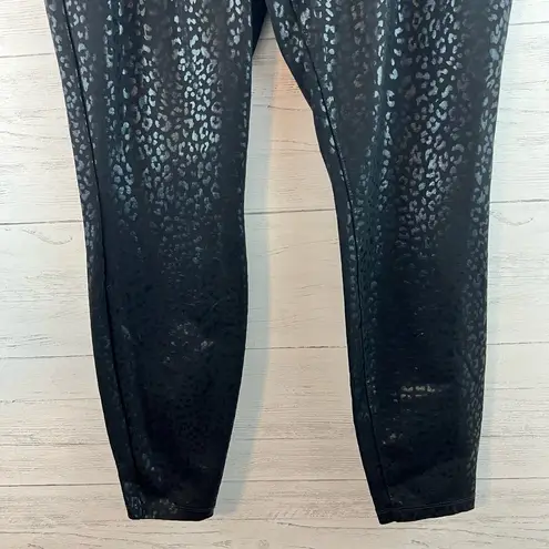 Terra & Sky Coated Leopard Print Pull On Skinny Pants Size 1X