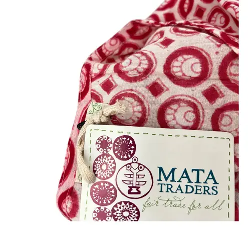 Mata Traders Lakeshore Dress Cotton Circle Printed Red White Size XL Red