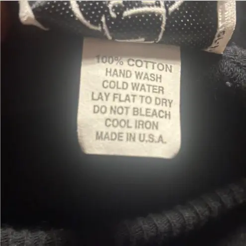 Gantos Black Oversized Long Sleeve Shirt Zipper Embellishments Faux Zippers XL