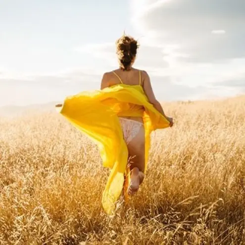 We Are HAH Mad Maxi Chiffon Lemon Drop Dress