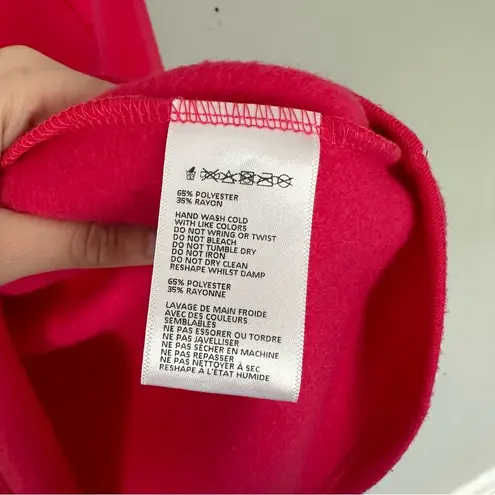 En Elly Thomas Turtleneck Sweatshirt Bell Sleeves Small Raspberry Pink