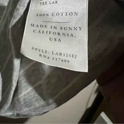 Frank & Eileen The Lab Continuous Long Sleeve Melange Gray White Raw Hem Top