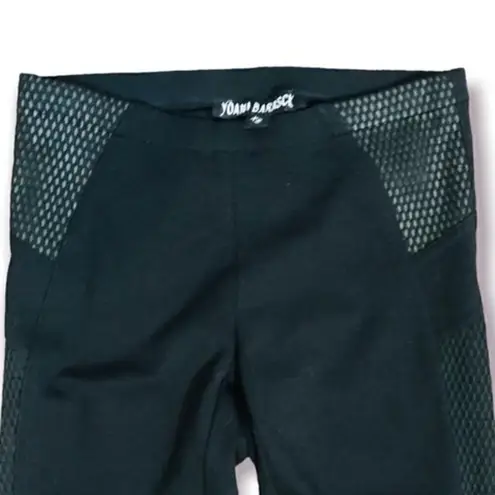 Yoana Baraschi Black Exercise Mesh Athletic Leggings Sport Black XS.