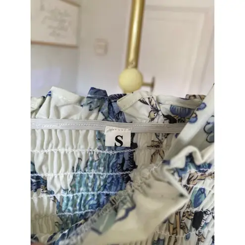 None Floral Tie Strap Maxi Dress Summer Wedding Gala Event Cottagecore Boho Feminine