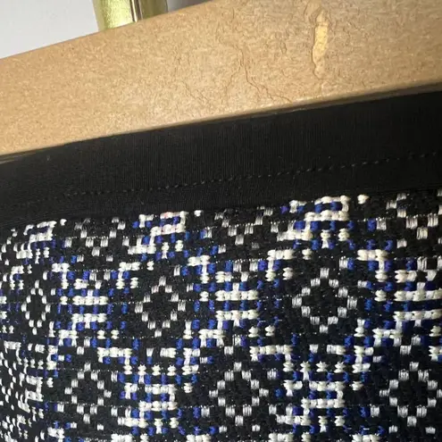 Maje Black Blue White Embroidered Mini Skirt Sz. 36 (US Small)