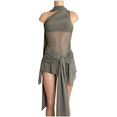 Danielle Guizio GUIZIO Cyrielle Dress, Gunmetal, XXS