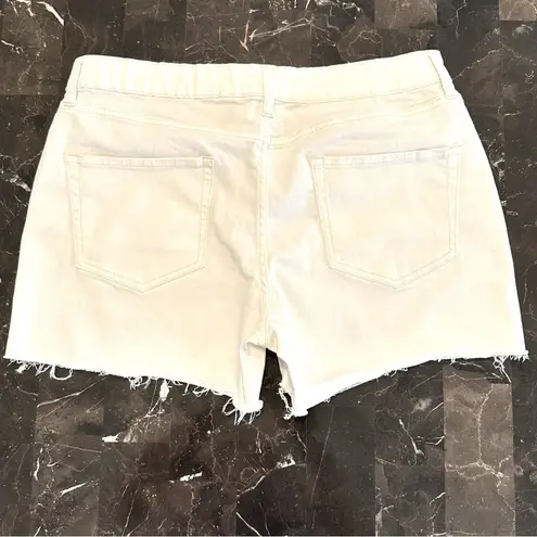 Daily Ritual High Rise Womens Raw Hem Jean Shorts 31/12 White Size undefined