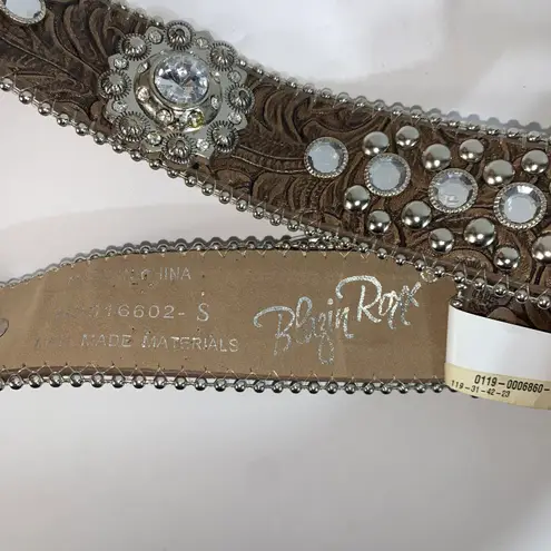 Blazin Roxx womens size Small bling faux leather rhinestone western belt NWOT