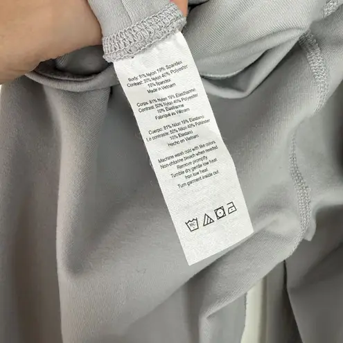 Alo Yoga  Goddess Leggings in Alloy/Stormy Heather Gray Ribbed Size XS EUC