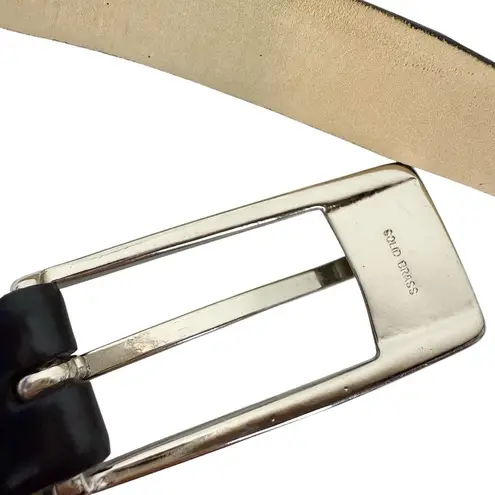 Vintage Ann Taylor Loft Black Leather Minimalist Belt Size Medium