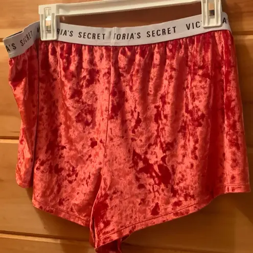 Victoria's Secret Victoria Secret Red Crushed Velvet Velour Sleep Shorts Size XL