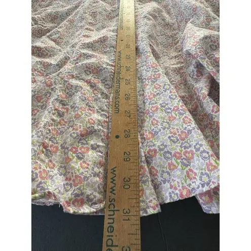 Storia  Mini Dress Womens M Pink Floral Babydoll Cottagecore Prairie Twirl