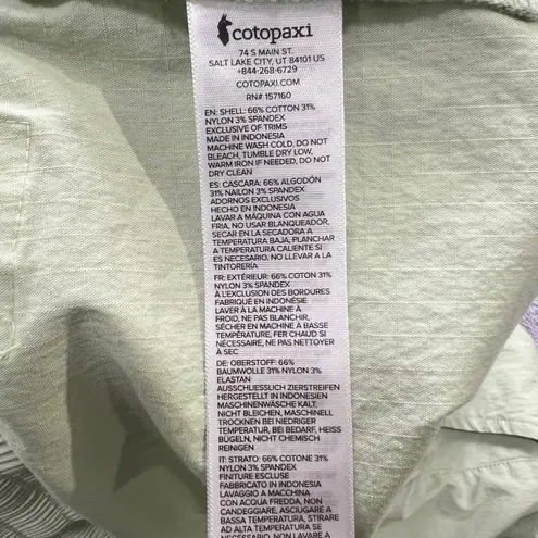 Cotopaxi Women's Shorts L Green Ripstop Quick Dry Drawstring Outdoor Hiking