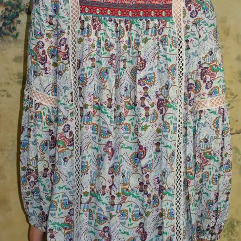 Sundance CATALOG Jessamyn Lace Blouse Size Small Boho Summer tunic READ!