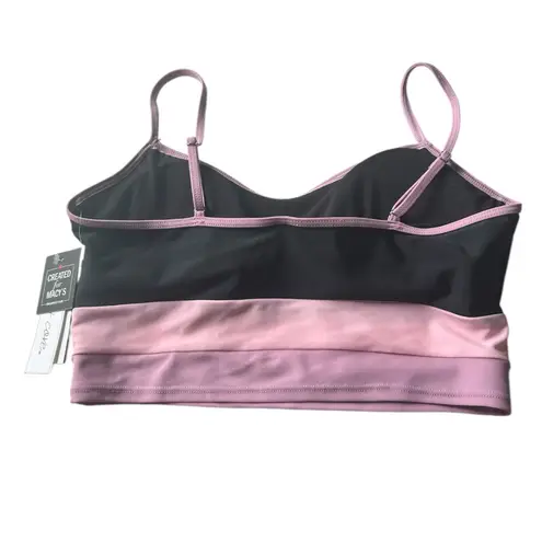 Salt + Cove Colorblock Scoop Neck Bikini Top Black Size M