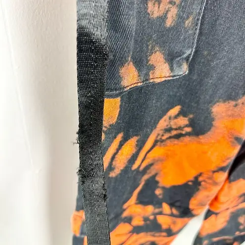 Jaded London Tie Dye Cargo Jogger Pants Orange Black Size 4 High Rise Halloween