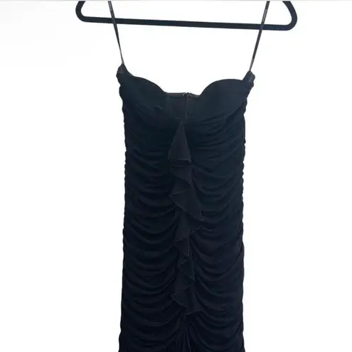 Majorelle NEW NWT Giules Strapless Ruched Maxi Gown In Black
