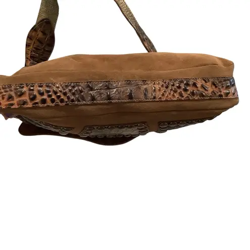 Leather Rock Elegant Brown &Bronze and Studded Genuine Leather Bag USA HAND MADE