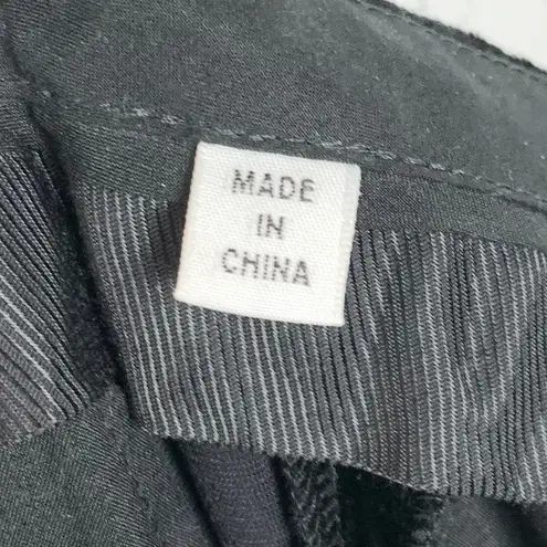 ALC Frank A.L.C. Velvet Wide Leg Pants Silk Blend Flat Front Tab Closure Black Size 2