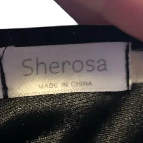 Sherosa Black Lace Trim Cami Tank Top Racerback Strappy