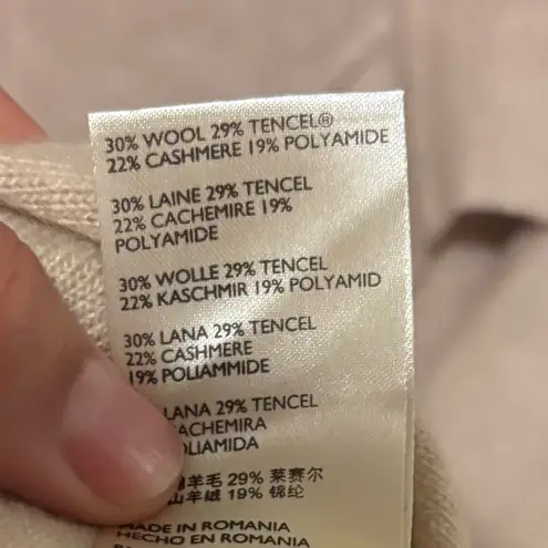 Free People Cream Wool/Cashmere Long Sleeve Midi Dress