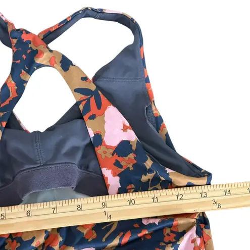 prAna Womens Locano Bra Tank Top Floral Print Size S Racerback Moisture Wicking