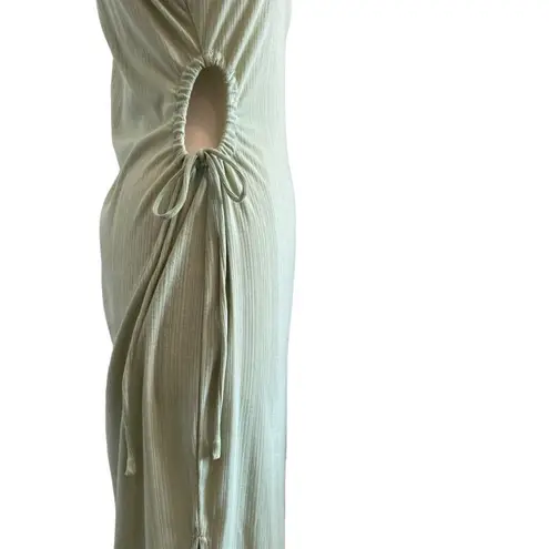 Planet Gold Sleeveless Knit Midi Dress With Cut Out Tie Side By