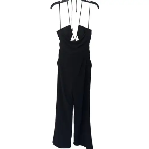 SIMKHAI Gala Plisse Cut Out Jumpsuit in Black 2 Small New Womens Outfit