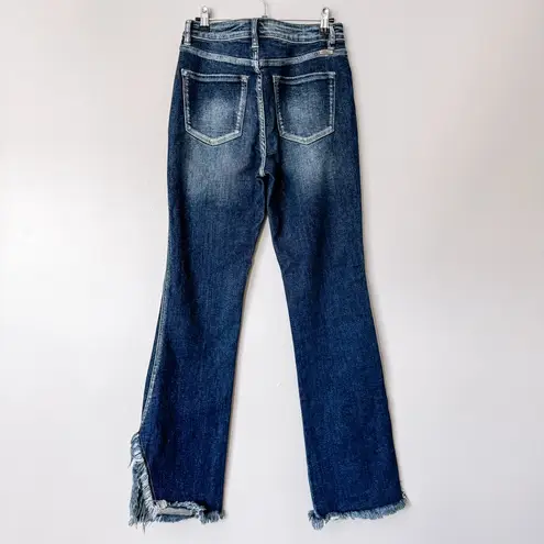 Kancan Dark Wash Bootcut Fringe Hem Jeans Size 9/28 Blue