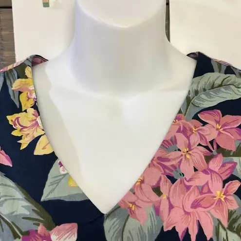 YAS Flower AOP Organic Cotton 3/4 Sleeves Sky Captain Short Dress US(0