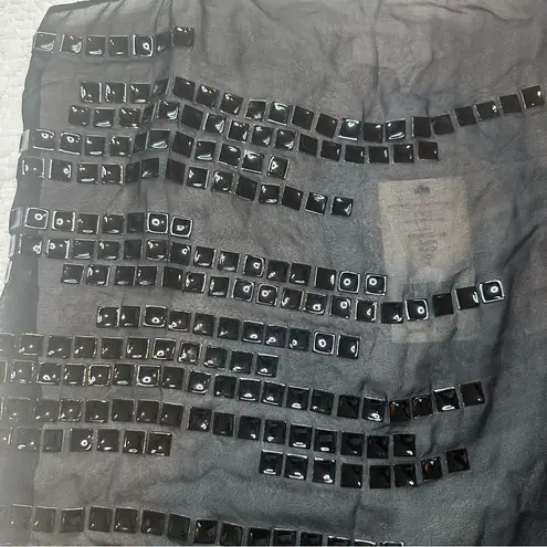 Robert Rodriguez Split Hem Layered Sheer Cami. Black and White. Size: 6.