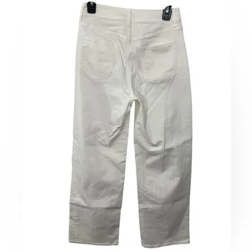 Quince Bella Stretch Patch Pocket Wide Leg Jeans In Cloud White Size 27 - Image 4