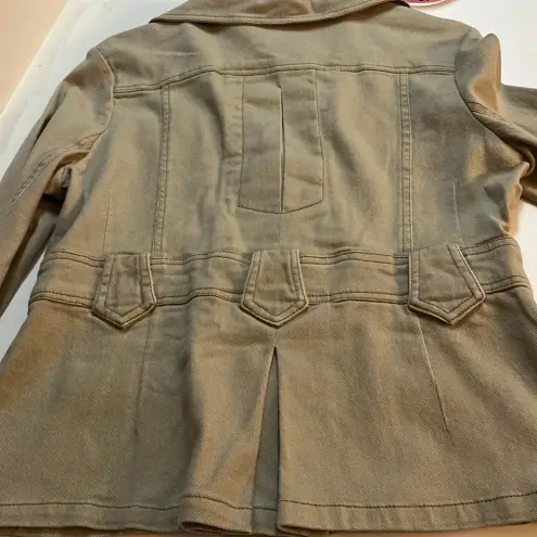Luii jacket medium neutral jacket denim feel cotton blend cute buttons pockets Tan
