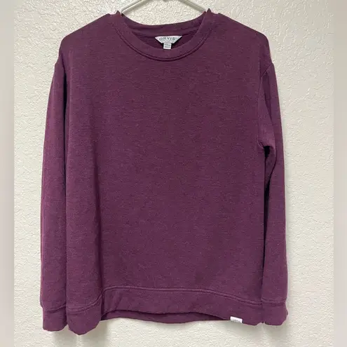 Orvis  Super Soft Plum Purple Crewneck Pullover Sweatshirt Size XS