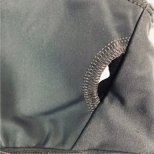 LANSTON Sport Bra Sz XS Gray Side Block Scoop Neck Racerback Sporty Preppy NWT