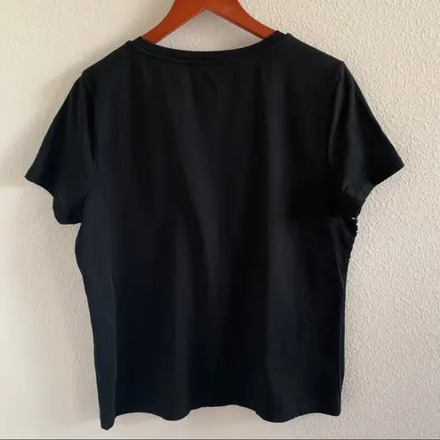 Tommy Hilfiger  Black Tee T-Shirt with Geometric Graphic Preppy Classic Large - Image 4