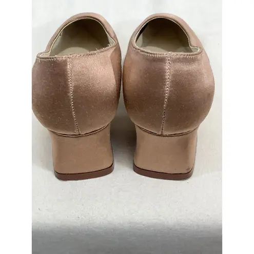 Womans Colorfull Creations Satin Rose Gold Dyed Slip On Pumps Size 5.5 B