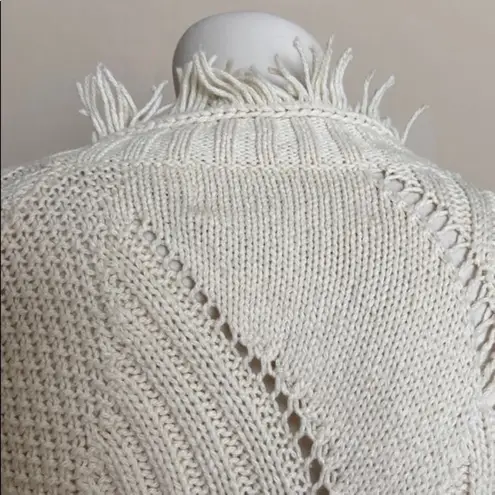 Rosie Neira Ivory Open Cardigan Sweater White