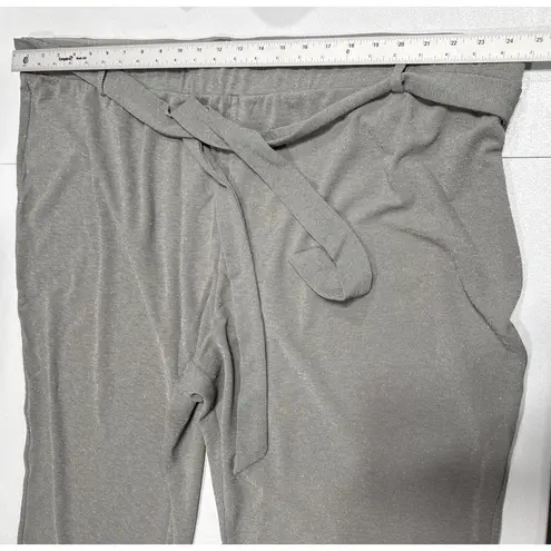 Girl With Curves Women's 3XP Petite Pants Glitter Knit Straight Leg Gray A554699 Size undefined