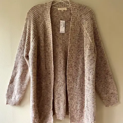 Retrology Plus Sz 2X Knit Pink Cardigan Sweater Open Stretch Drop Shoulders